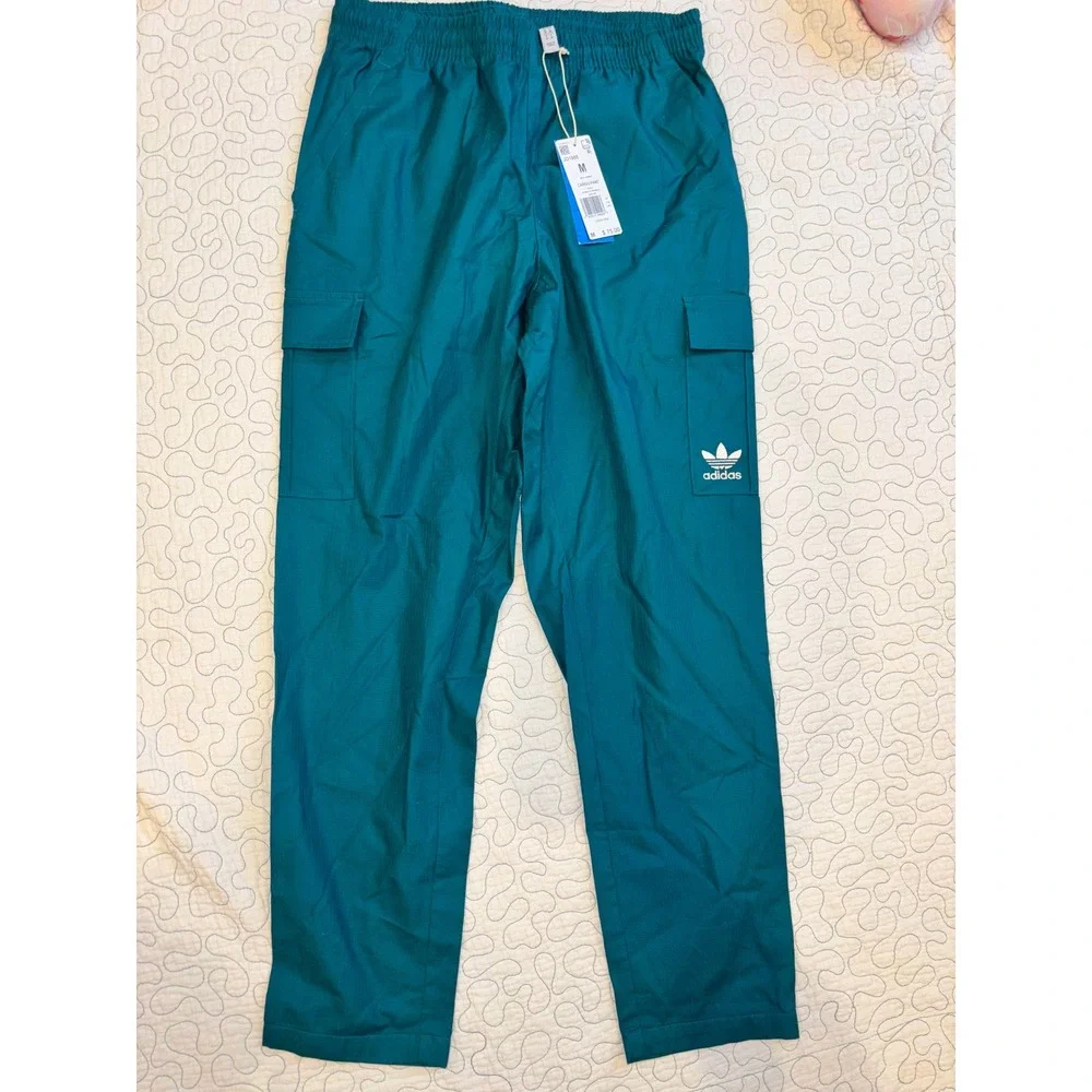 Adidas Originals Mens Cargo Pants Legacy Teal Size Medium